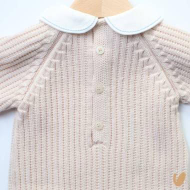 Tutina e babbucce in lana Set Nascita e Uscita Clinica