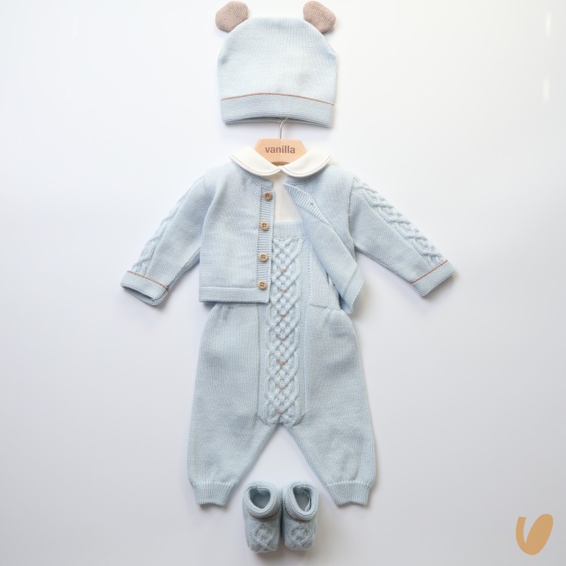 Completo in pura lana Set Nascita e Uscita Clinica