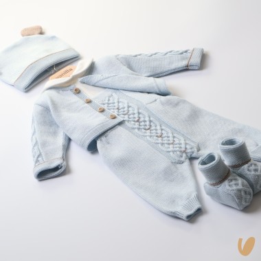 Completo in pura lana Set Nascita e Uscita Clinica