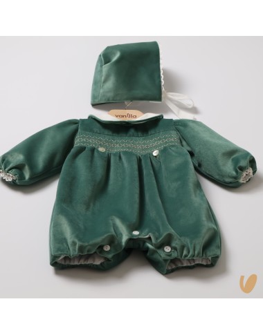 Pagliaccetto con cuffia velluto Completo e Pagliaccetto