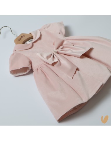 Abito in velluto fiocco Neonata