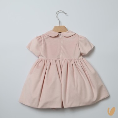 Abito in velluto fiocco Neonata