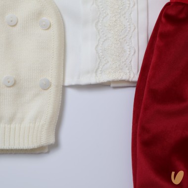 Completo elegante Natalizio Battesimo