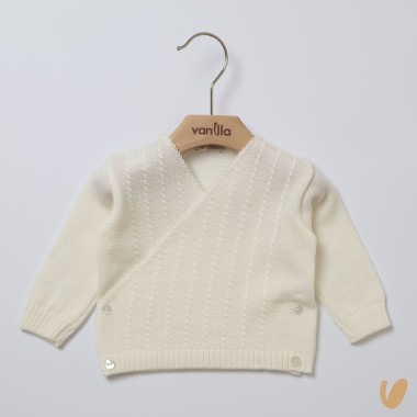 Incrociato in pura lana Maglia e Cardigan