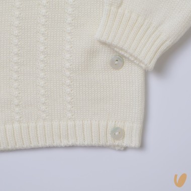 Incrociato in pura lana Maglia e Cardigan