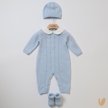 Completo nascita lana trecce Set Nascita e Uscita Clinica