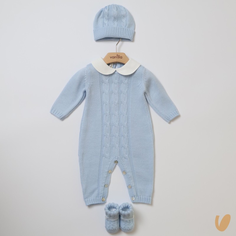 Completo nascita lana trecce Set Nascita e Uscita Clinica