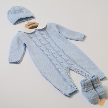 Completo nascita lana trecce Set Nascita e Uscita Clinica