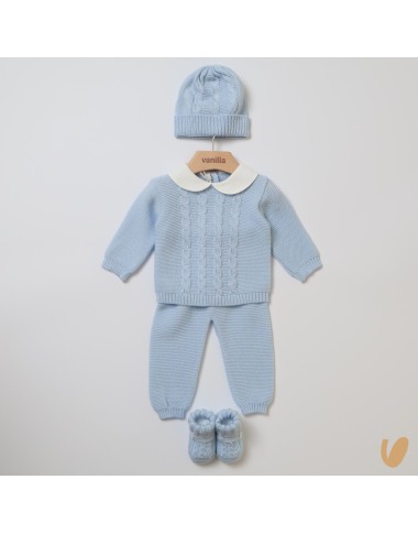 Completo nascita lana trecce Set Nascita e Uscita Clinica