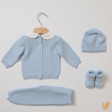 Completo nascita lana trecce Set Nascita e Uscita Clinica