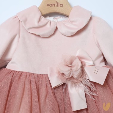 Abito e fascia in velluto e tulle Abito e Tute