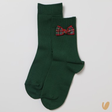 Calzino con fiocco tartan Accessori