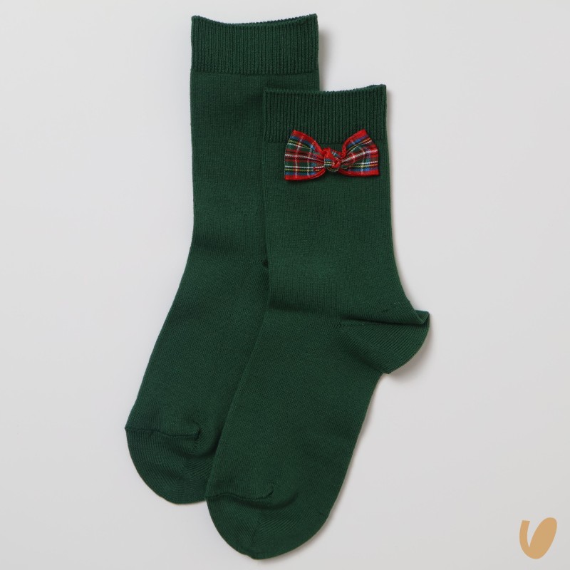 Calzino con fiocco tartan Accessori