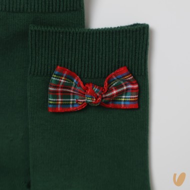 Calzino con fiocco tartan Accessori