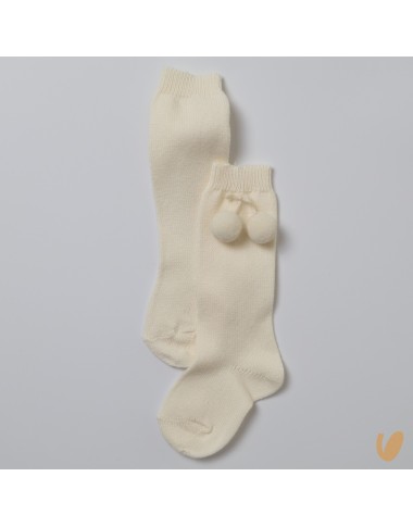 High sock with pon pom