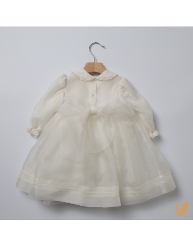 Hand embroidered silk organza dress