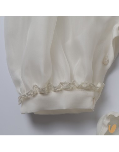 Completo in pura seta battesimale Battesimo