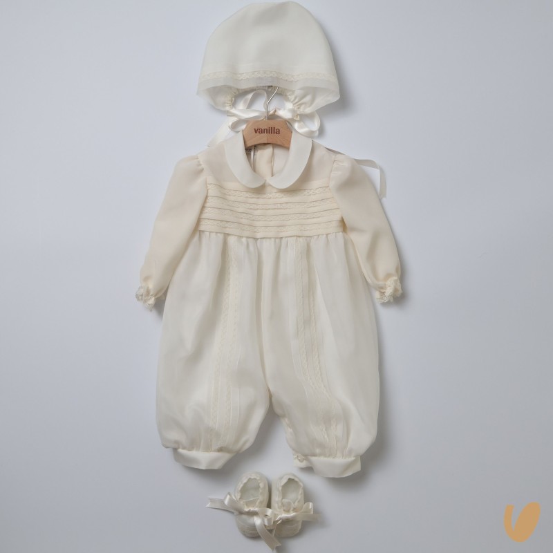 Completo in pura seta Battesimo