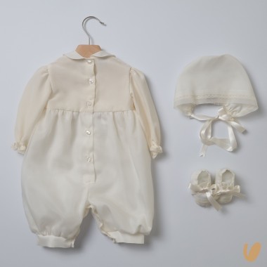 Completo in pura seta Battesimo