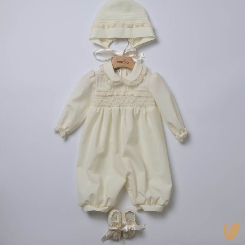 Completo battesimo in lana svizzera Battesimo