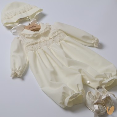 Completo battesimo in lana svizzera Battesimo