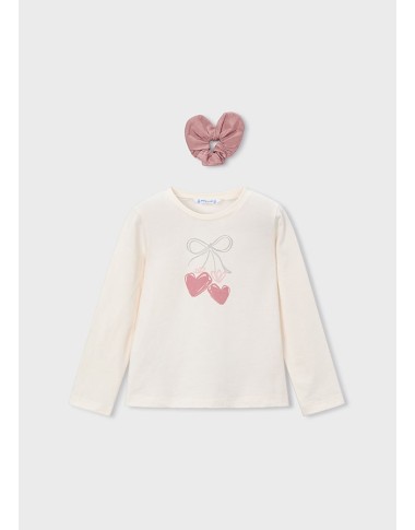 Shirt e codino cuore Bimba