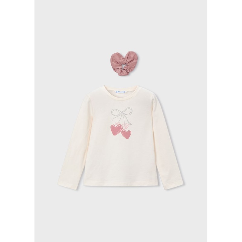 Shirt e codino cuore Bimba