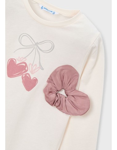 Shirt e codino cuore Bimba
