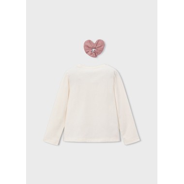 Shirt e codino cuore Bimba