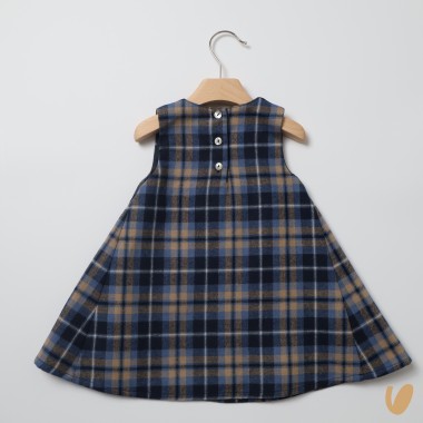 Scamiciato tartan e cuori Bimba