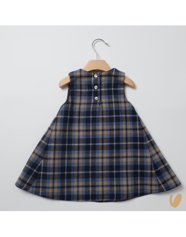 Scamiciato tartan e cuori Bimba