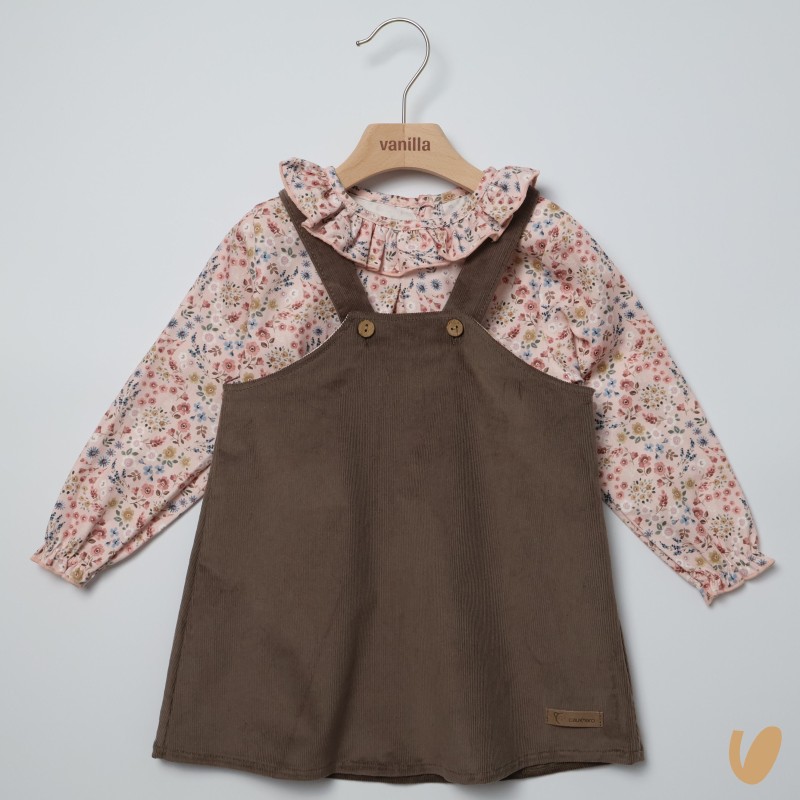 Camicia e salopette Bimba
