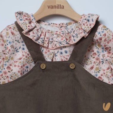 Camicia e salopette Bimba