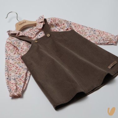 Camicia e salopette Bimba