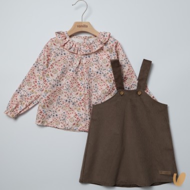 Camicia e salopette Bimba
