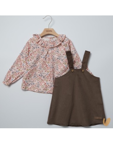 Camicia e salopette Bimba