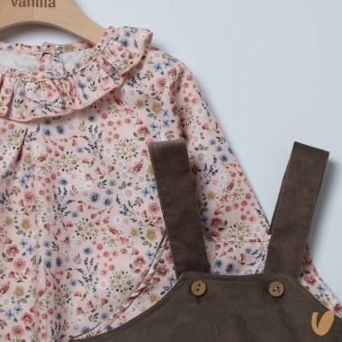 Camicia e salopette Bimba