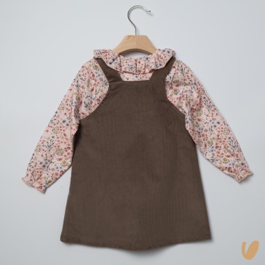 Camicia e salopette Bimba
