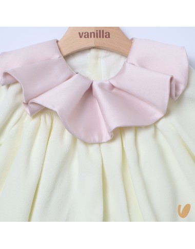 Petal neck velvet dress