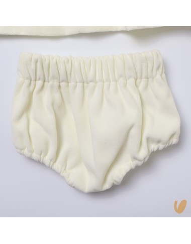 Abito in velluto collo petalo Neonata