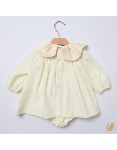 Petal neck velvet dress