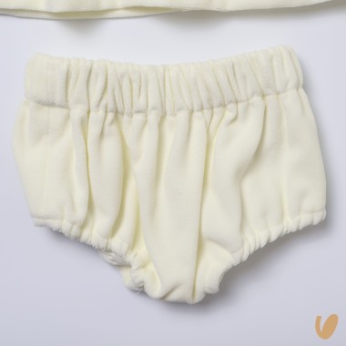 Abito in velluto collo petalo Neonata