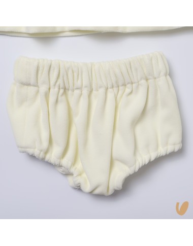 Abito in velluto collo petalo Neonata