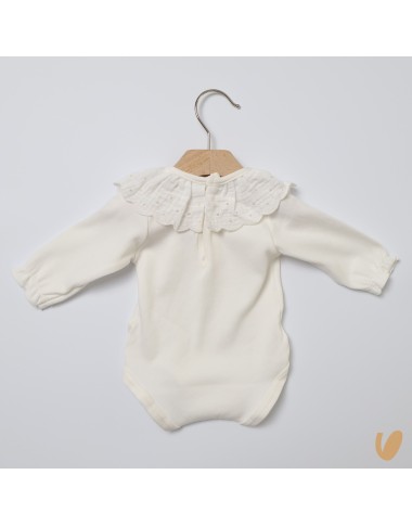 Body con colletto sangallo Body Manica Lunga