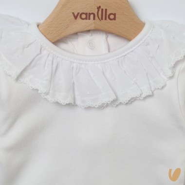 Body con colletto plumetis Body Manica Lunga