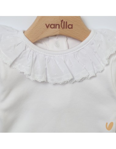 Body con colletto plumetis Body Manica Lunga