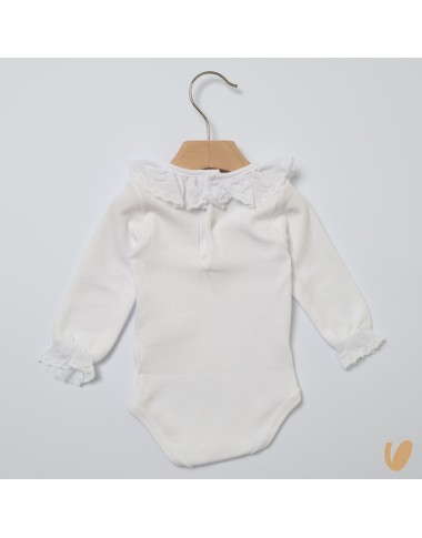 Body con colletto plumetis Body Manica Lunga