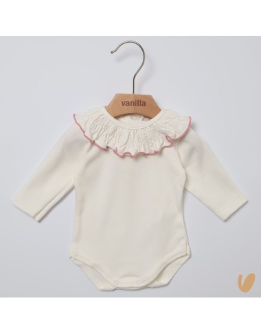 Body con colletto arricciato Body Manica Lunga