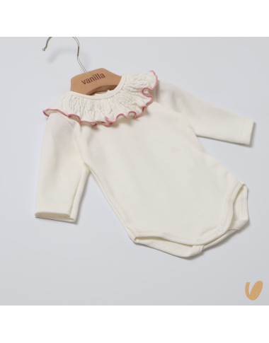 Body con colletto arricciato Body Manica Lunga