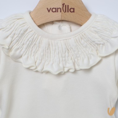 Body con colletto arricciato Body Manica Lunga